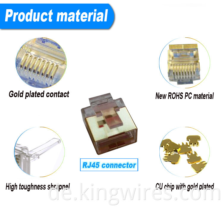 cat7 flat patch cable RJ45 connector